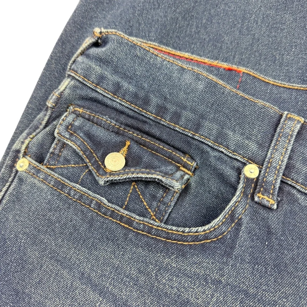 True Religion Rocco Relaxed Skinny Jeans Mens 36x33 Dark‎ Woodland Wash NWT